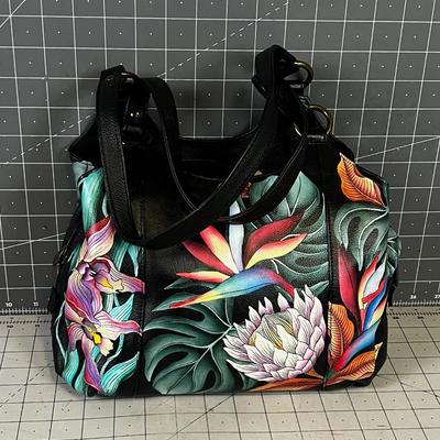 Anuschka Purse, Wallet and Glass Case Floral NEW never used 