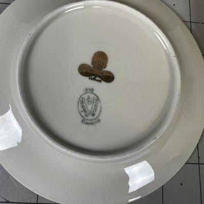 (6)Lady & Gentleman Gold Rim Fin Antique Bread and Butter Plates, Sophisticated German China