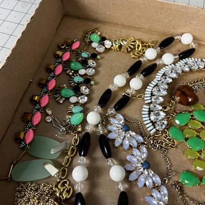 Tray of Vintage Necklaces, Plus