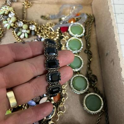 Tray of Vintage Necklaces, Plus