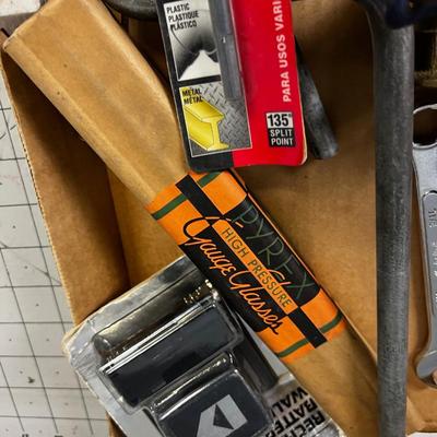 MISC. Tools: Tape, Hammer, Wrench