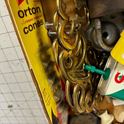 Garage Lot with: Bungees, Oil and Hardware