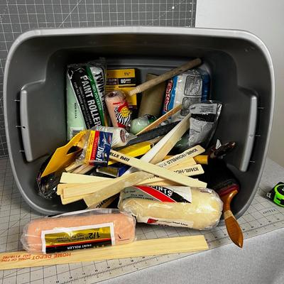 Painting Supplies Bin FULL
