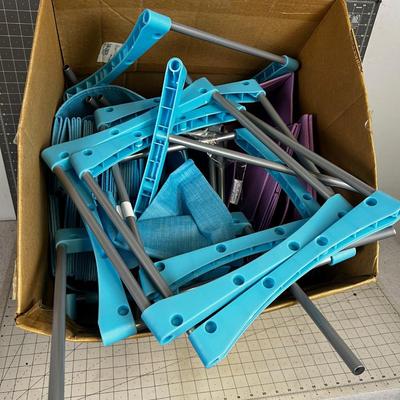 Box of Baskets and Aluminum Frame 