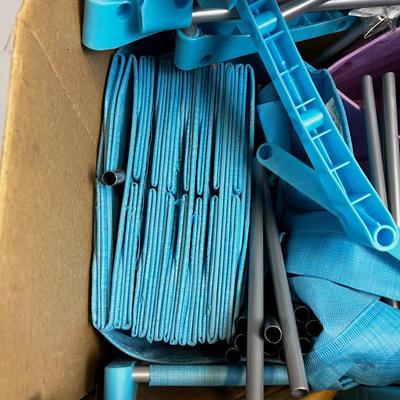 Box of Baskets and Aluminum Frame 