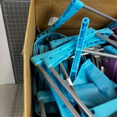 Box of Baskets and Aluminum Frame 