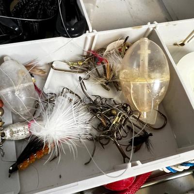 Plastic Tackle Box Filled with Tackle