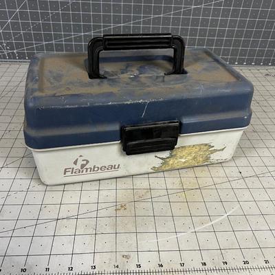 Plastic Tackle Box Filled with Tackle