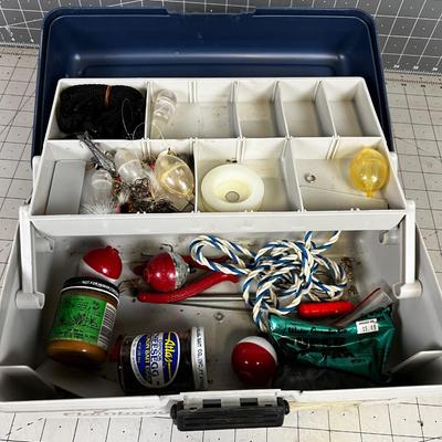 Plastic Tackle Box Filled with Tackle