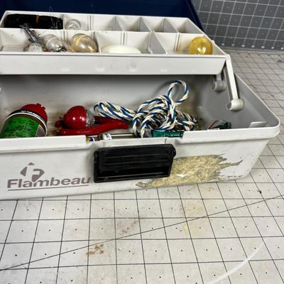 Plastic Tackle Box Filled with Tackle
