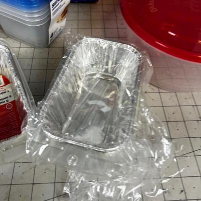 Lot of NEW Kitchen Stuff: Foil, Plastic Containers, etc.