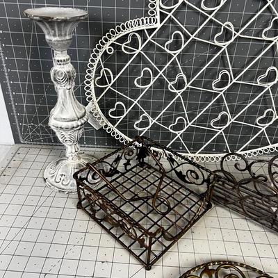 Pile of Decorative Home Metal items