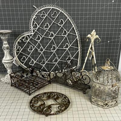 Pile of Decorative Home Metal items