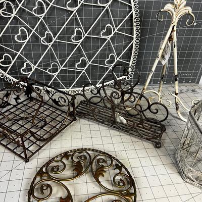 Pile of Decorative Home Metal items