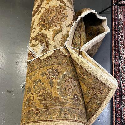 Oriental Persian Rug, Olive and Cream Color NICE