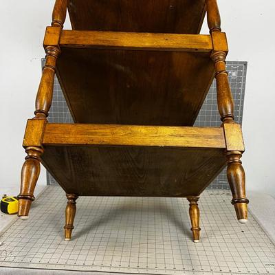 Occasional Table with Turned Leg and Antique Finish