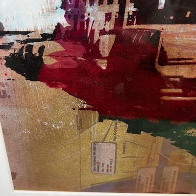 Framed Modern Painting on a Subway Map