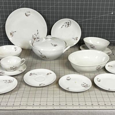 Partial Set of Lily Lagoon Carlton Fine China Made in Germany MCM Design