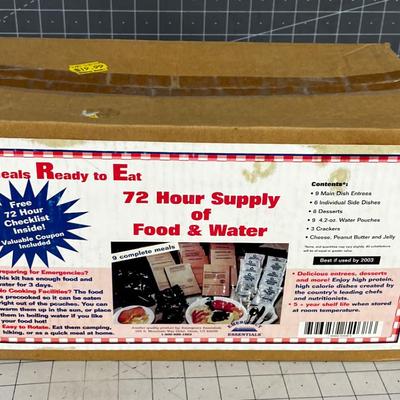 72 Hour Essential Food and Water Supply 