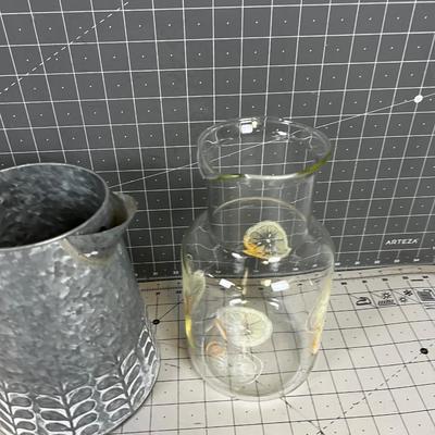 3 Pitchers - 2 Glass and 1 Tin