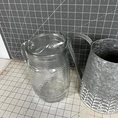 3 Pitchers - 2 Glass and 1 Tin