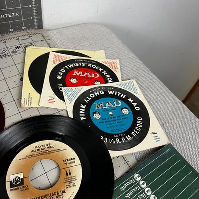Collection of 45 Records: Western, Rock, Comedy etc.