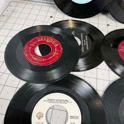 Collection of 45 Records: Western, Rock, Comedy etc.