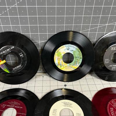 Collection of 45 Records: Western, Rock, Comedy etc.