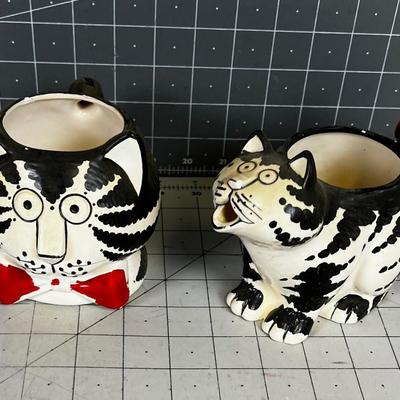 Cat Mug and Creamer