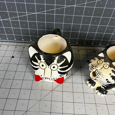 Cat Mug and Creamer