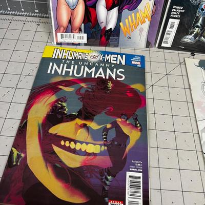 Comics: Inhumans, X-Men and Harley Quin