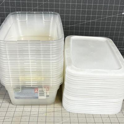 20 Small Plastic Tubs/Storage Boxes
