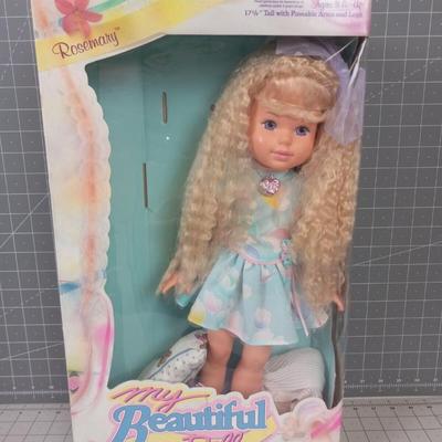  Vintage 1989 Hasbro My Beautiful Doll "Rosemary" w/ Box & Accessories 