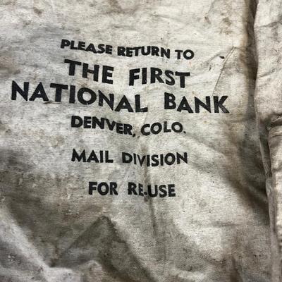 2 First National Money Bank Bags 