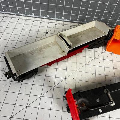 Train Vintage Train Cars Orange, Gray & Yellow