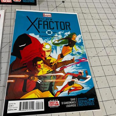 5 Marvel Comics; Black Widow, Ms. Marvel, x Factor, 