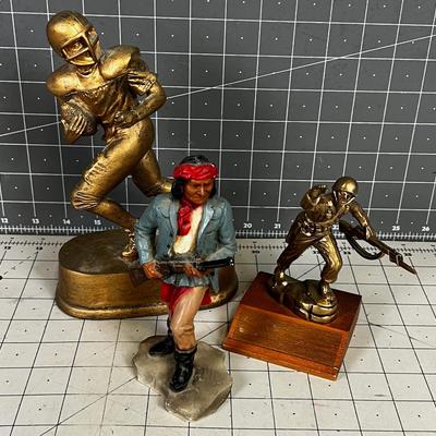 Figurines: Football Player, Army Man & Geronimo