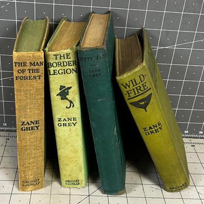 (4) Zane Gray Novels from the 30's & 40's 