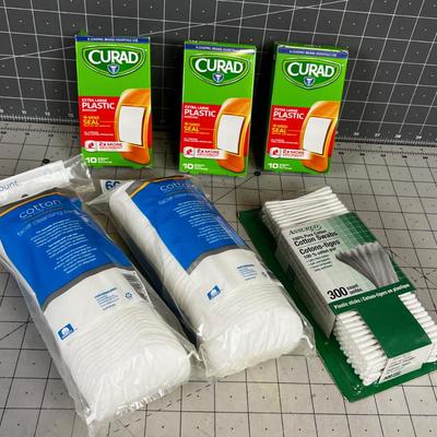 Band Aids, Q-Tips and Cotton Pads