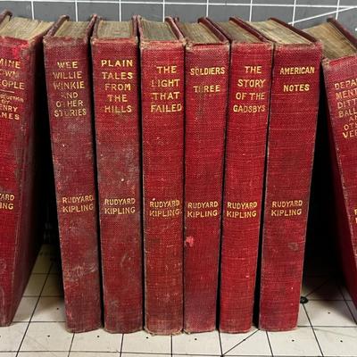 8 Volume Set of Rudyard Kipling's Stories 