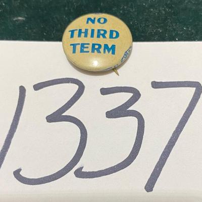 Vintage No Third Term Button