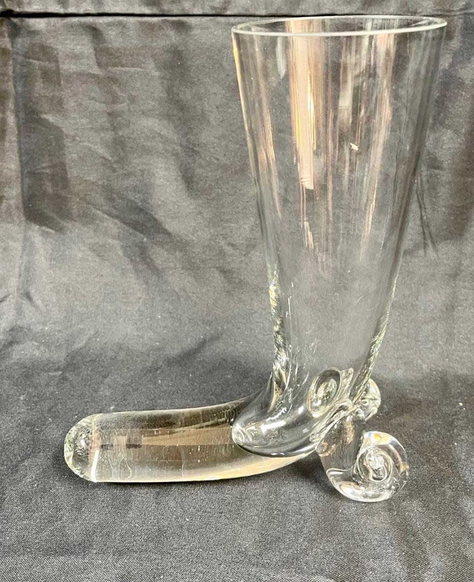 Vintage Krosno Poland Designer Series Clear Glass Vase