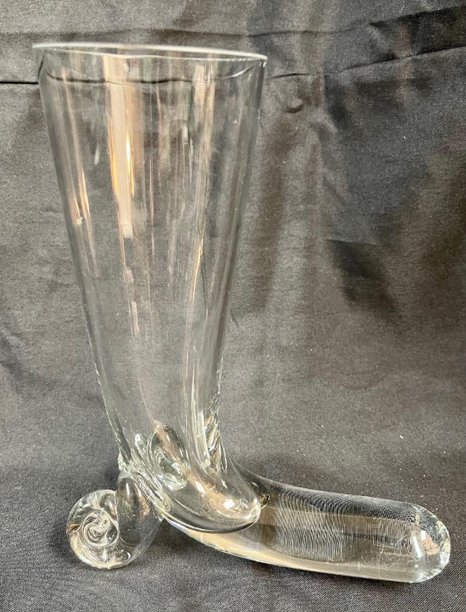 Vintage Krosno Poland Designer Series Clear Glass Vase