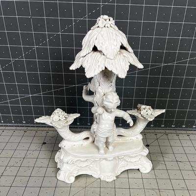 Italian WHITE Centerpiece of Cherubs