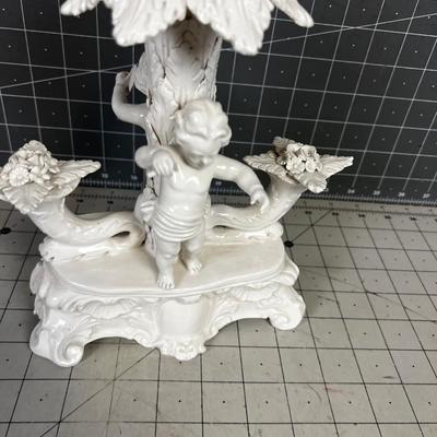 Italian WHITE Centerpiece of Cherubs