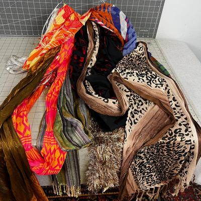 All the Scarves in the House with Scarf Hanger 