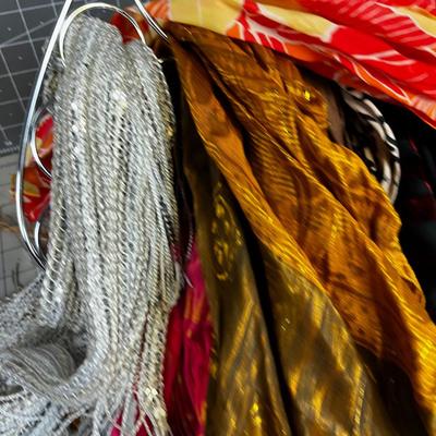 All the Scarves in the House with Scarf Hanger 