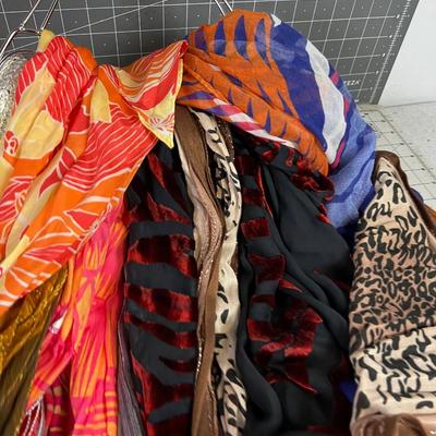 All the Scarves in the House with Scarf Hanger 