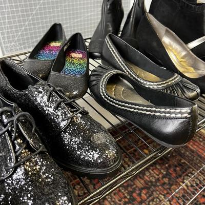 BLACK Shoes: Boots, Heels, Flats, Sparkles etc. 