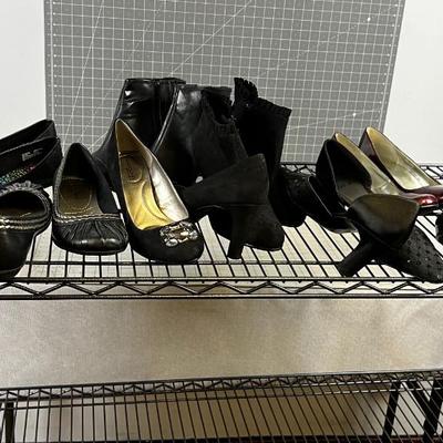 BLACK Shoes: Boots, Heels, Flats, Sparkles etc. 